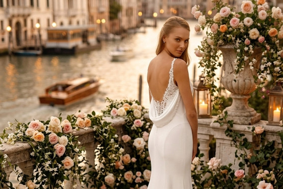abito  da sposa a sirena  
