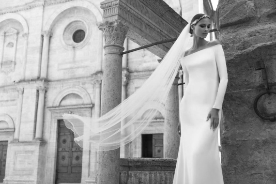 abito sposa raso